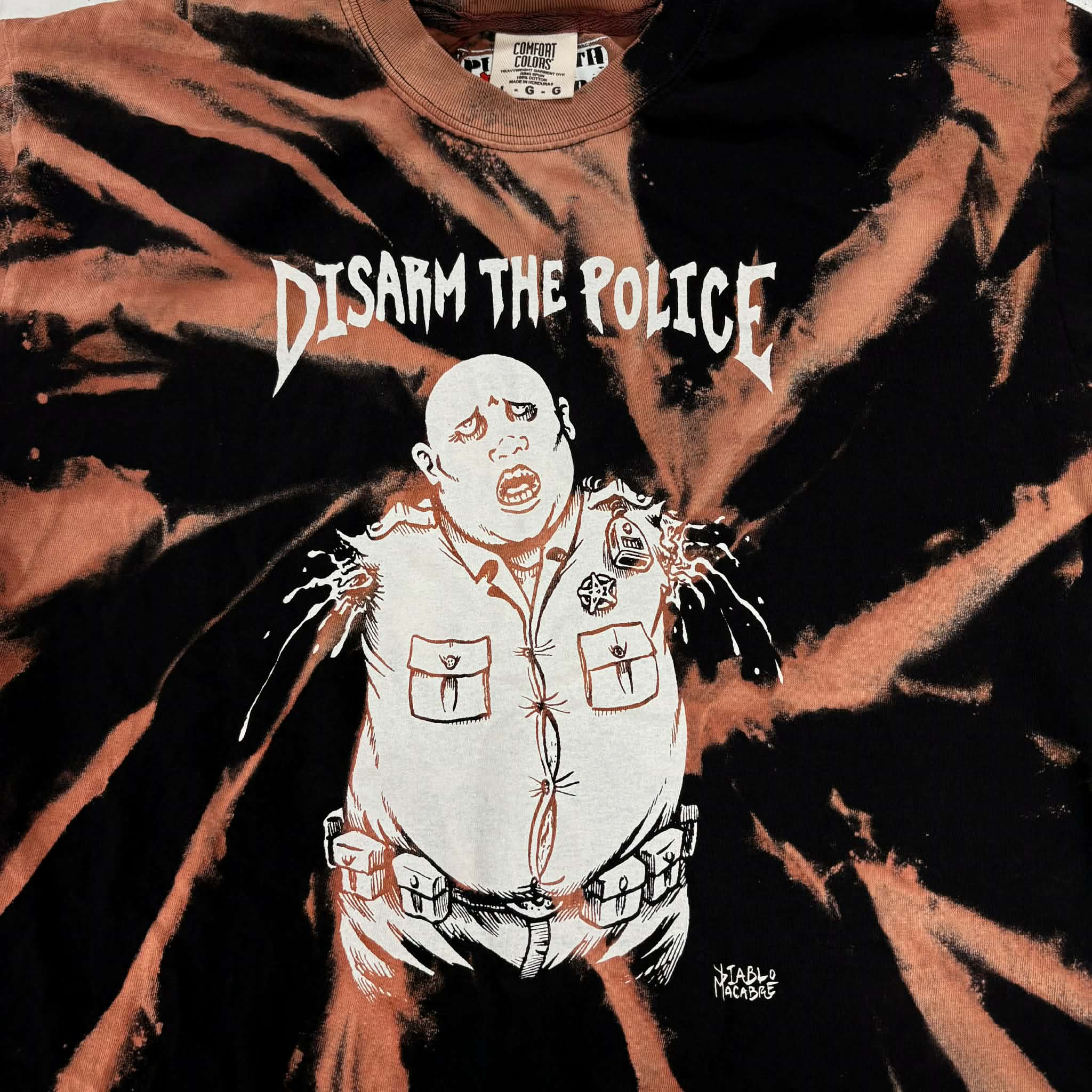 Disarm the police - L - Discounted Bleached Shirt