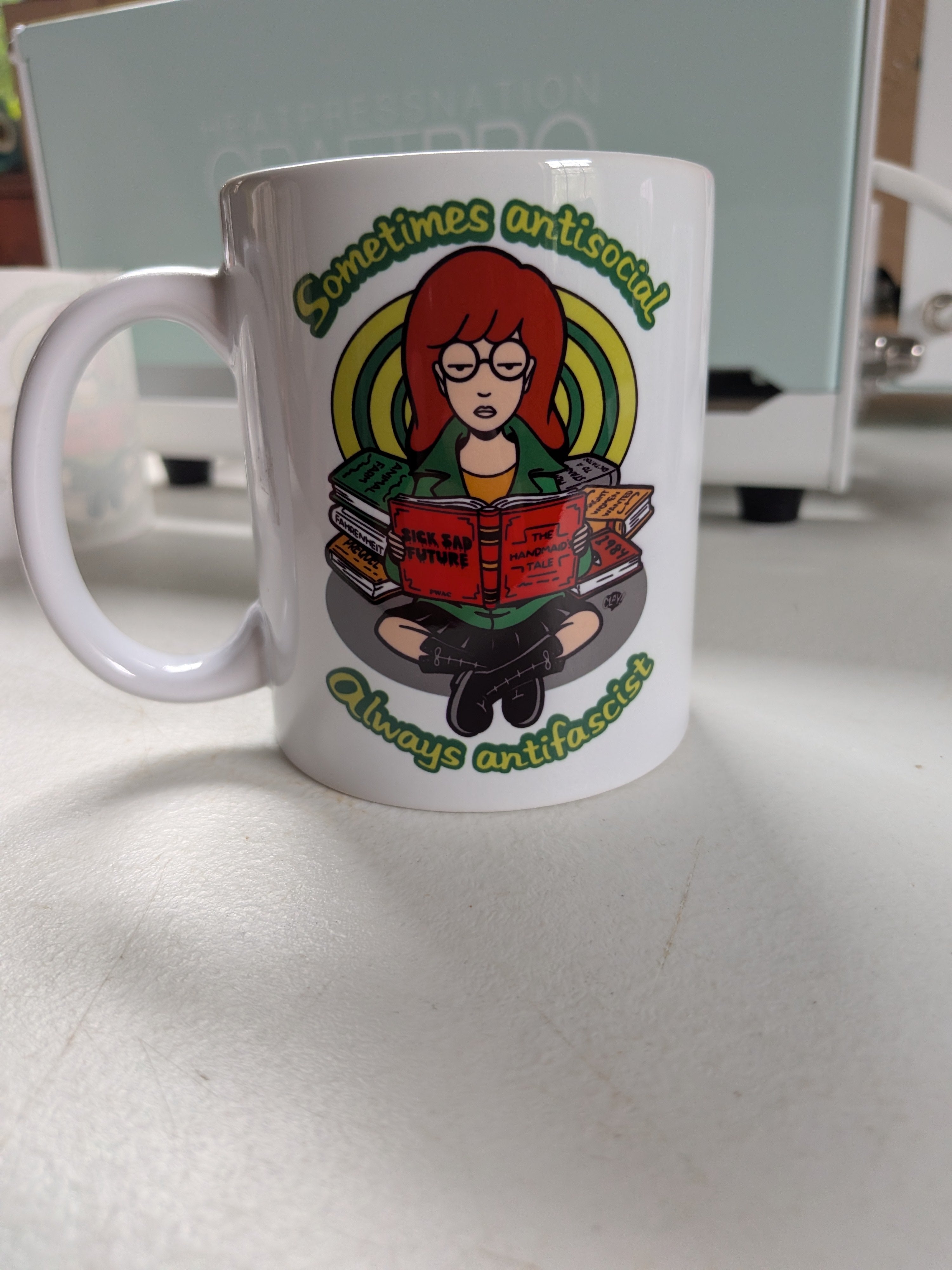 Sometimes Antisocial Always Antifascist - Mug