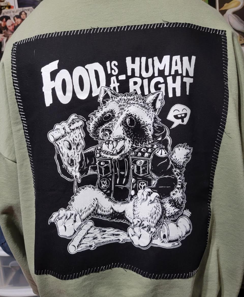Food Is A Human Right - Mutual Aid Design - Backpatch