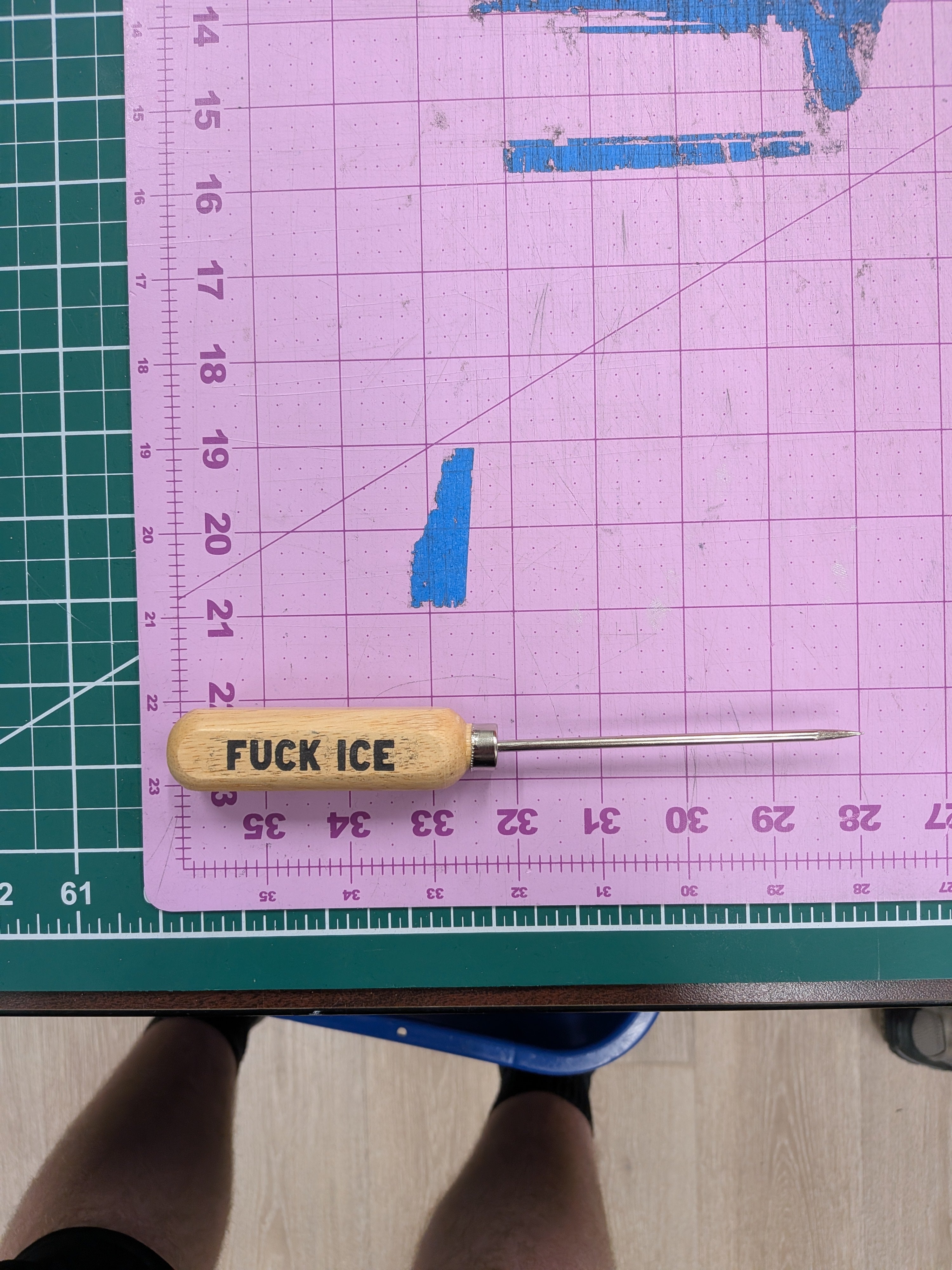 Fuck Ice -  Engraved Book Binding Awl - Preorder