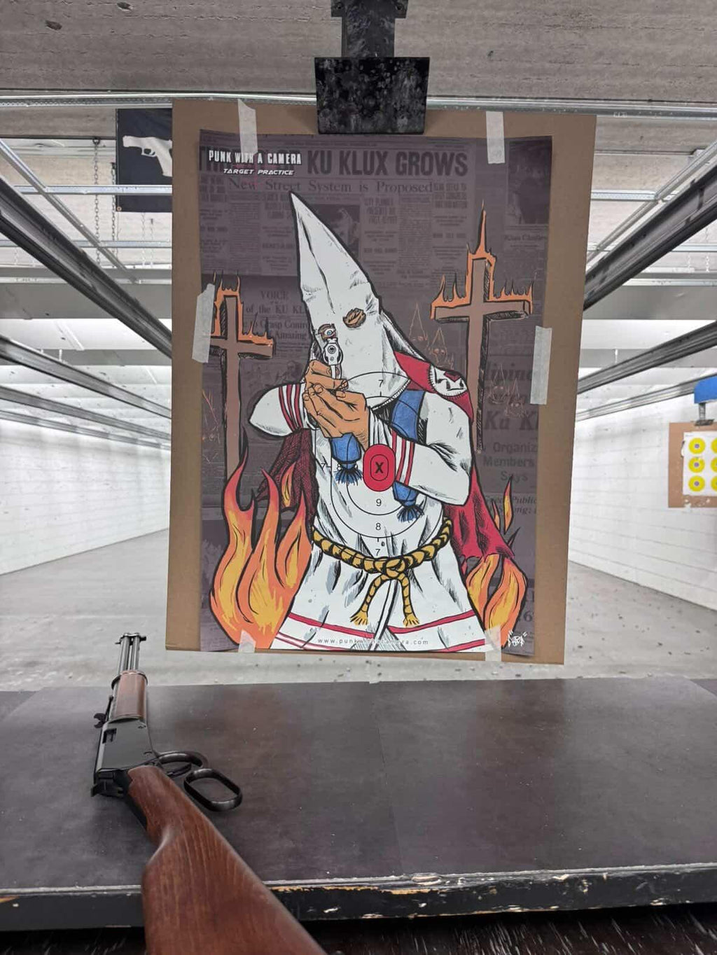 Klansman With A Pistol - Gun Range Target