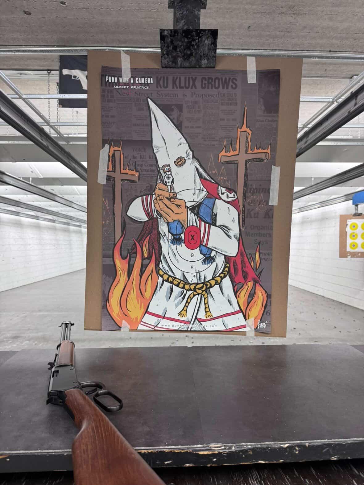 Klansman With A Pistol - Gun Range Target