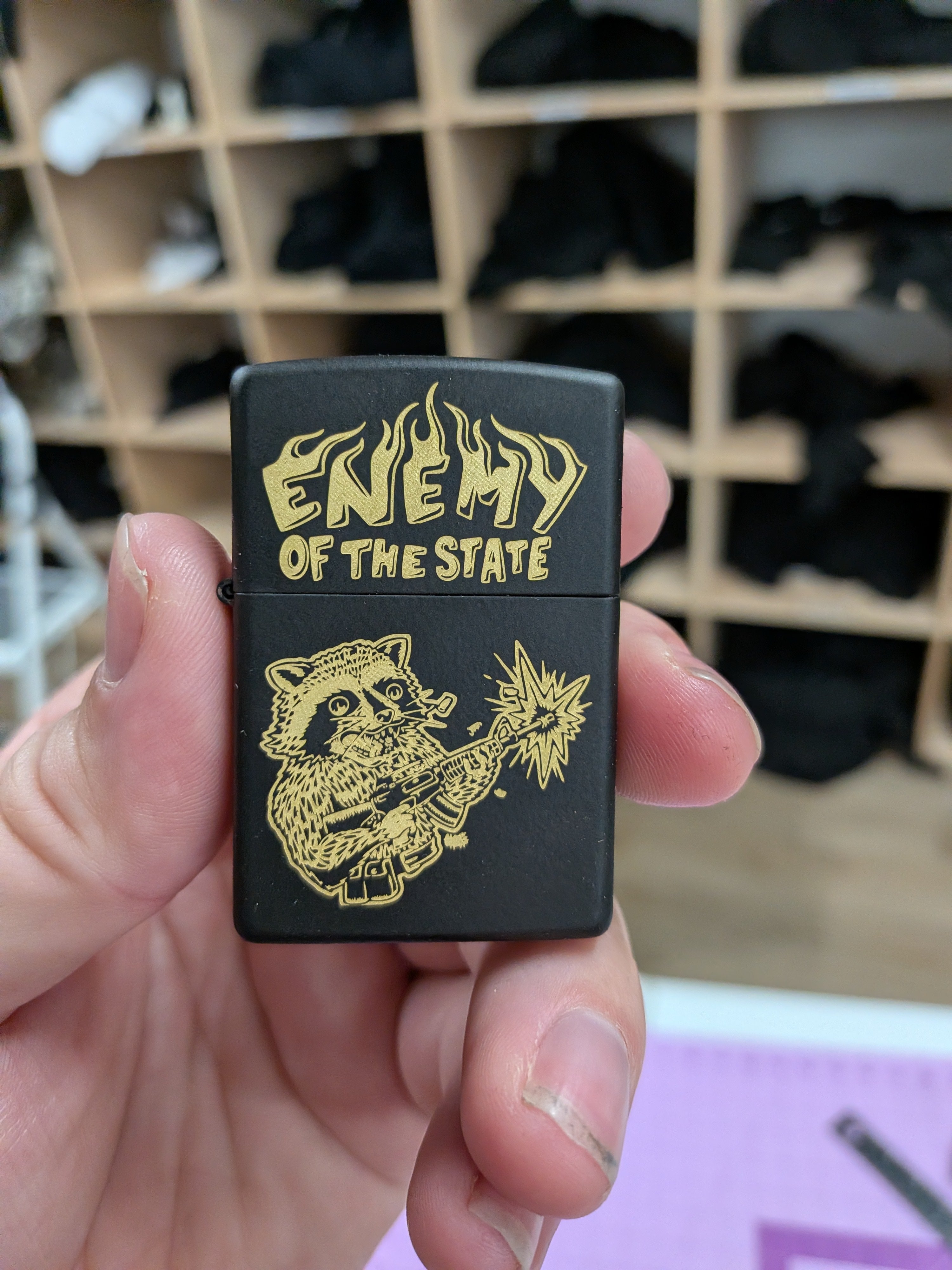 Enemy Of The State -  Engraved Zippo Lighter