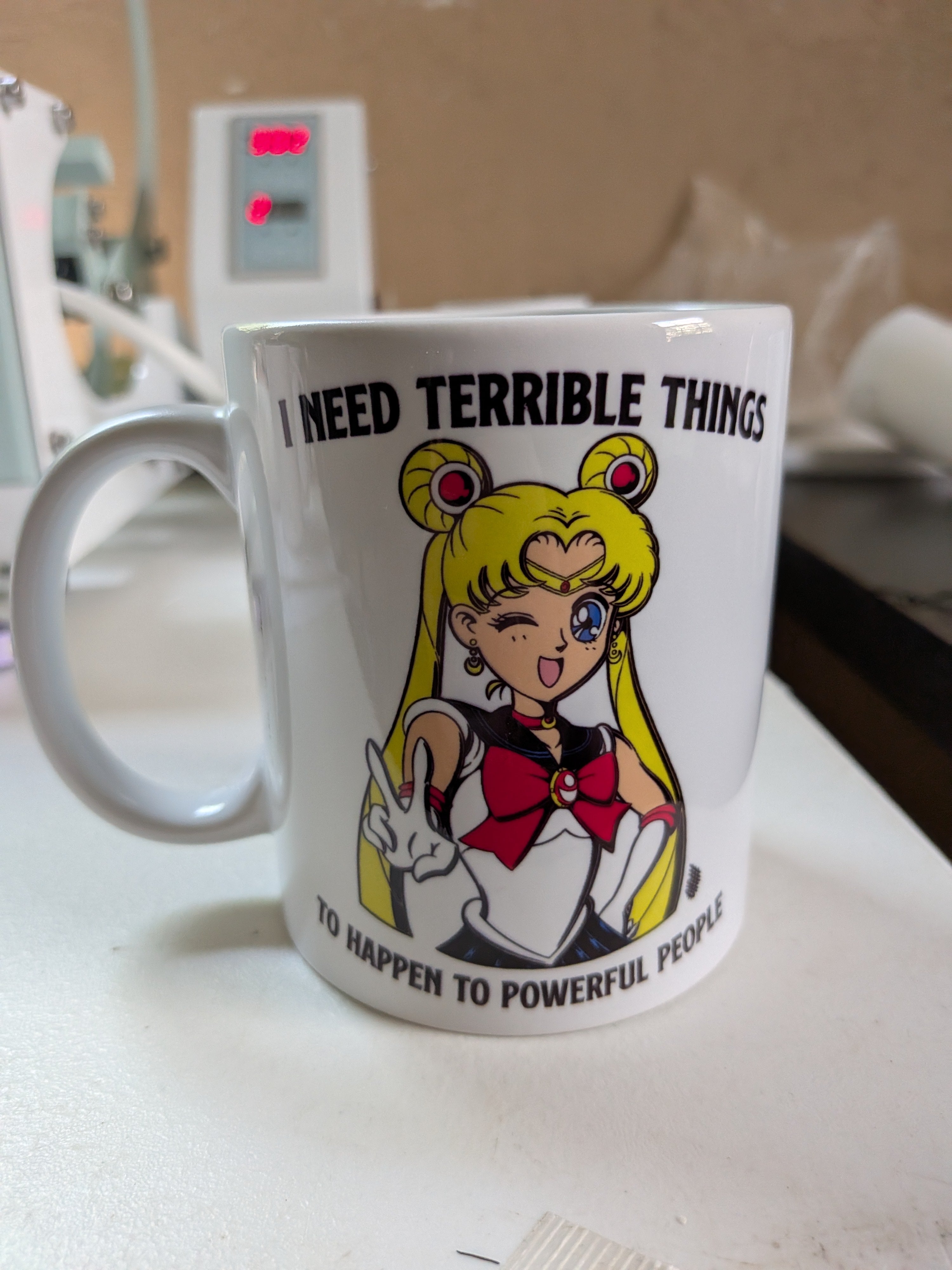 I Need Terrible Things To Happen To Powerful People - Mug