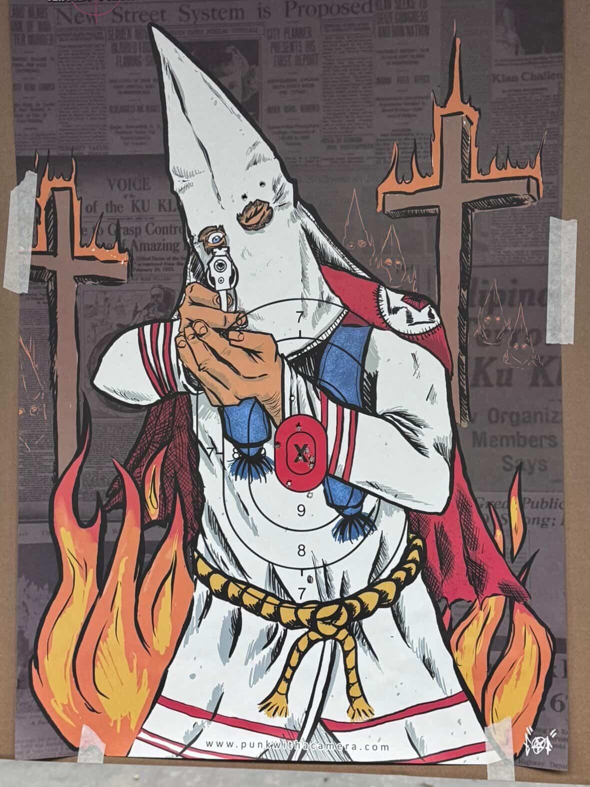 Klansman With A Pistol - Gun Range Target