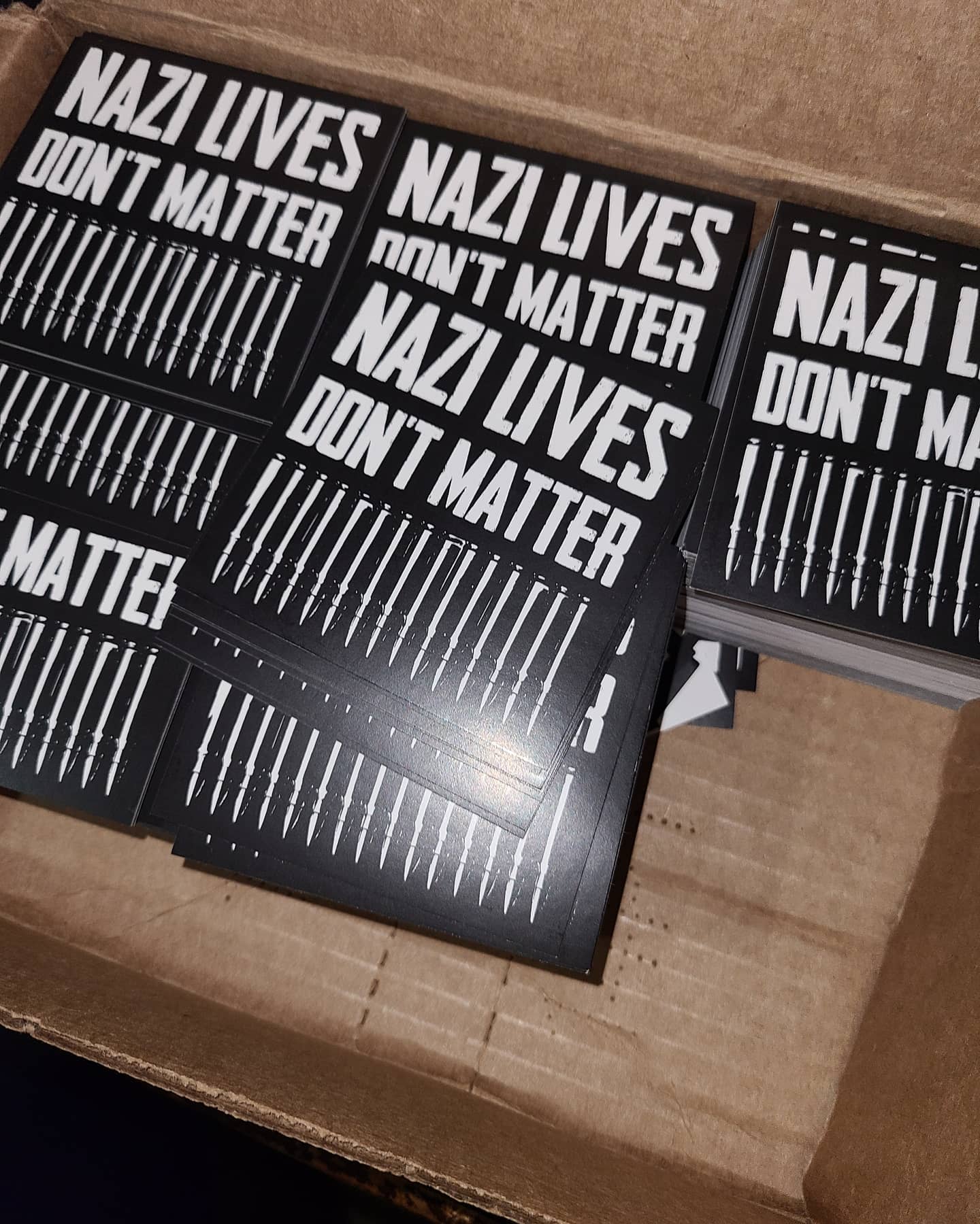Nazi Lives Don't Matter - Text With Bullets - Sticker (3X3)