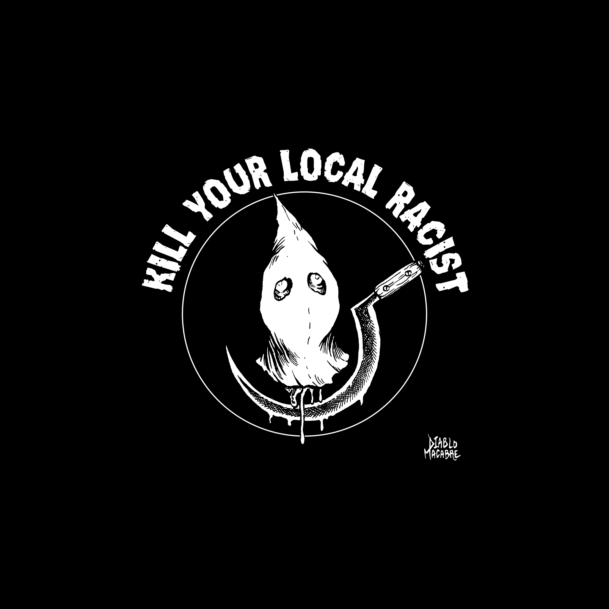 Kill Your Local Racist - Sickle - Buttons (1, 1.25 1.5, & 2.25 Inch)