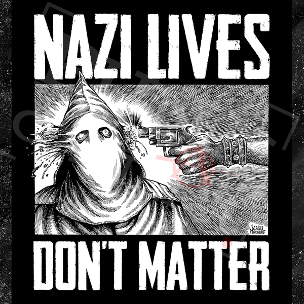 Nazi Lives Don't Matter - Gun - Sticker (3X3)