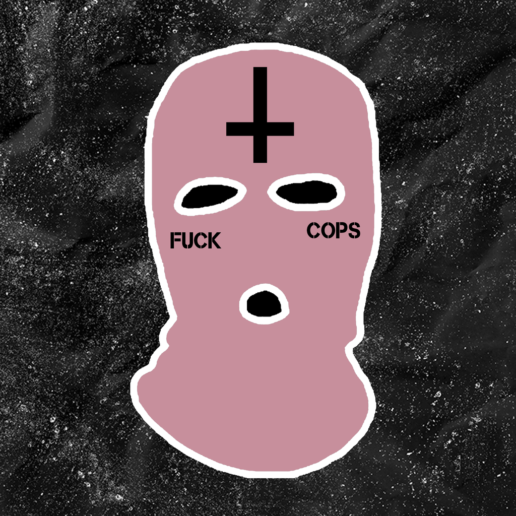 Fuck Cops With Cross - Embroidered Ski Mask