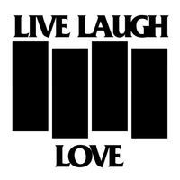 Black Flag // Live Laugh Love - Sticker (3X3)