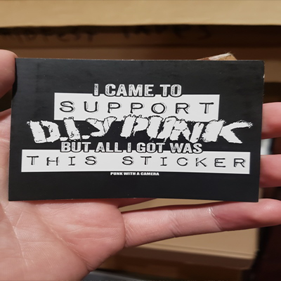 I came here to support DIY punk but all I got was this sticker - Sticker (3X3)