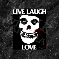 Live Laugh Love // Misfits Crimson Skull - Sticker (3X3)