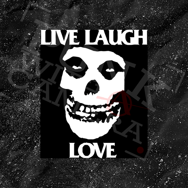 Live Laugh Love // Misfits Crimson Skull - Patch (4x4)