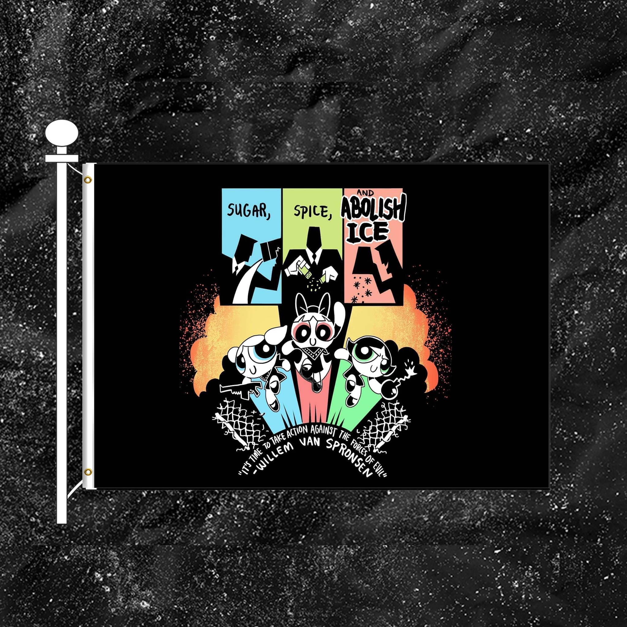 Sugar Spice Abolish Ice - Full Color - 3x5 double Sided Flag