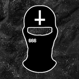 666 With Cross - Embroidered Ski Mask