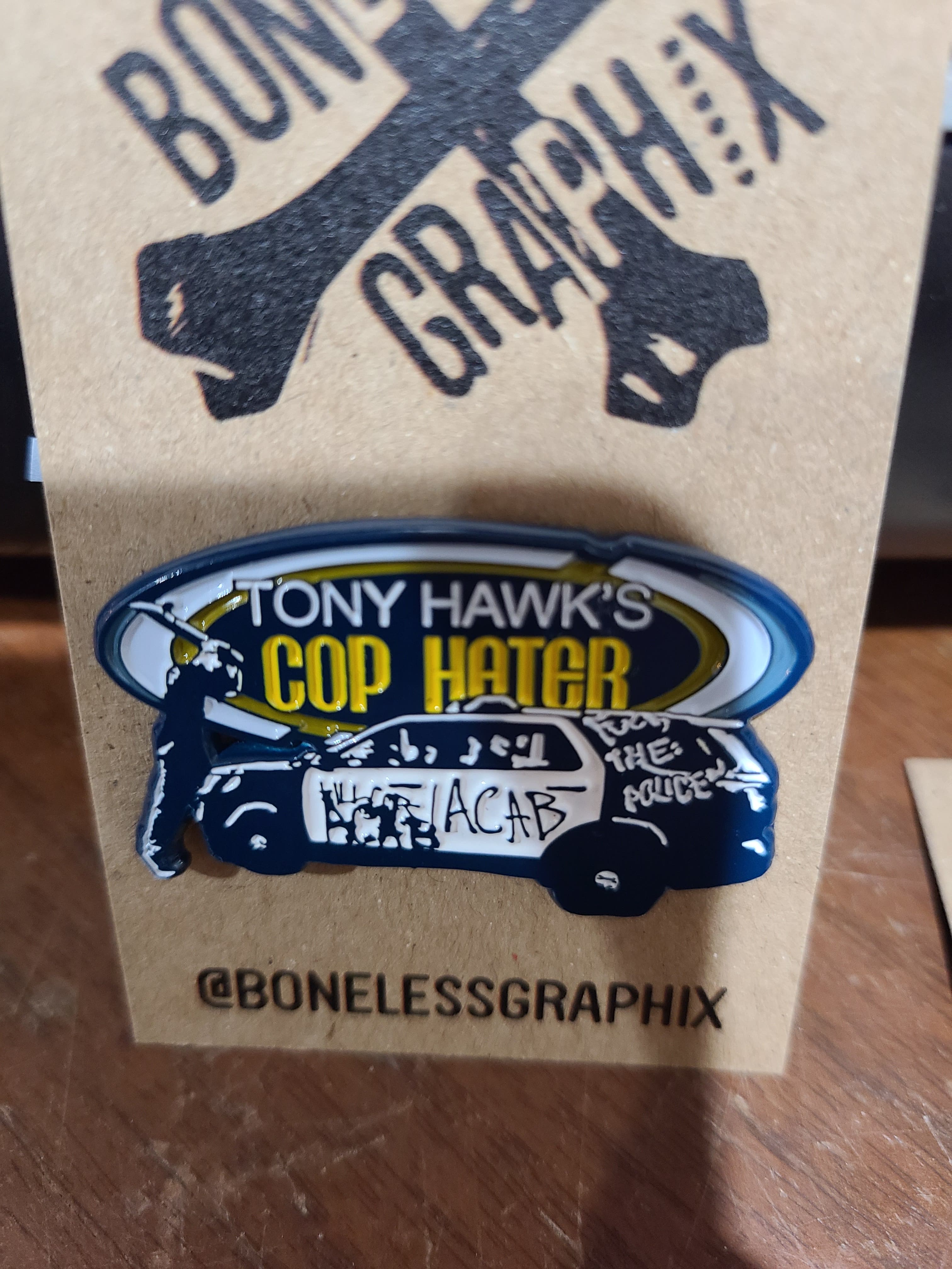 Tony Hawk's Cop Hater - Enamel Pin