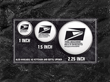 USPS - This Machine Kills Fascists - Buttons (1, 1.5, & 2.25 Inch)