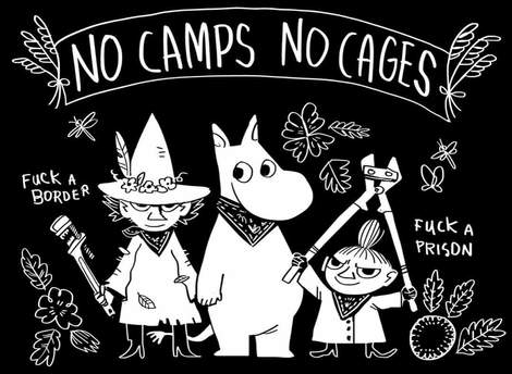 No Camps No Cages - Fuck A Border Fuck a Prison - Backpatch