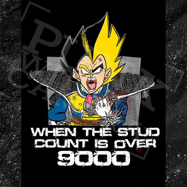 When The Stud Count Is Over 9000 - Sticker (3X3)