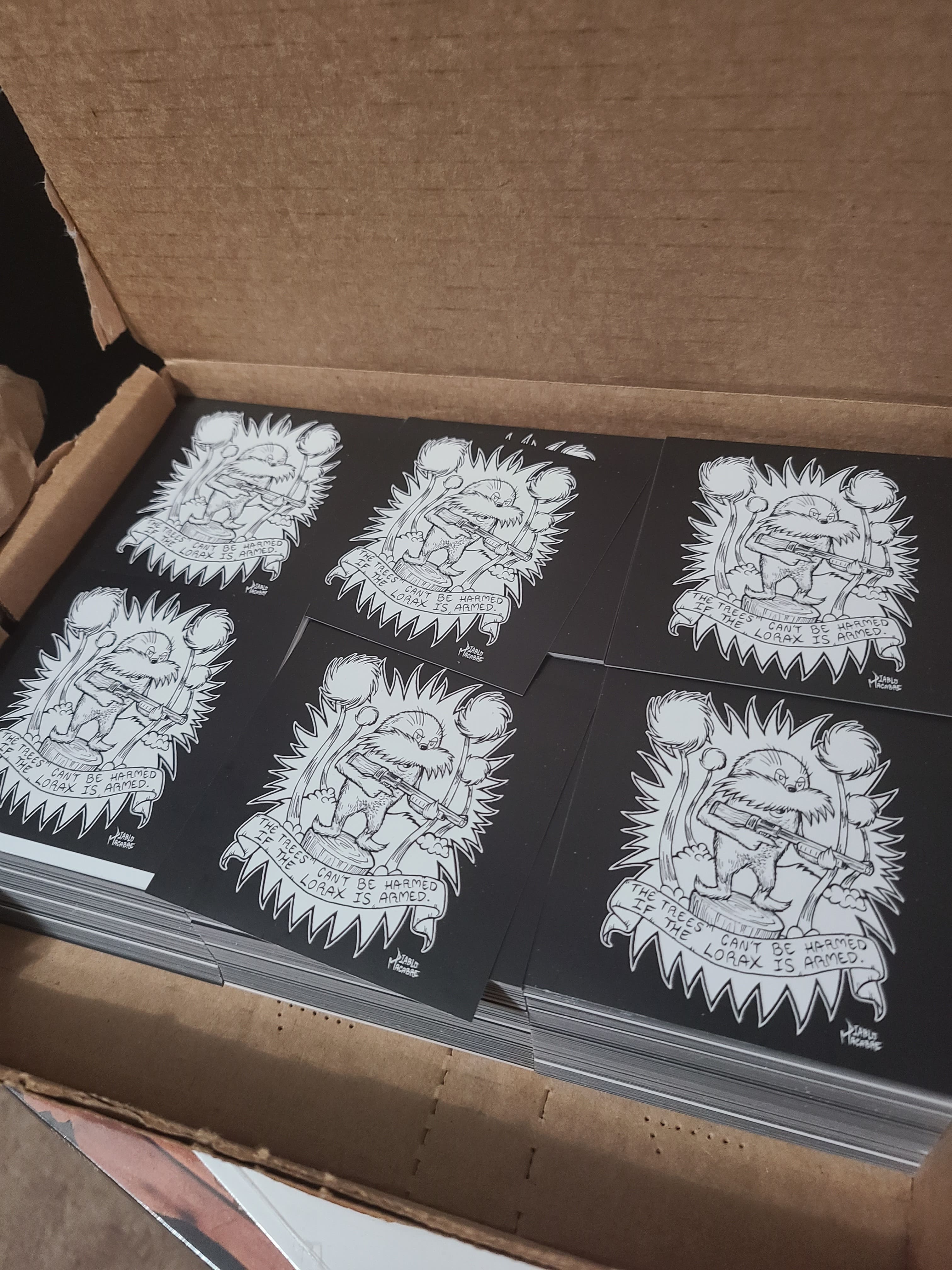 The Trees Can't Be Harmed If The Lorax Is Armed. - Sticker (3X3)