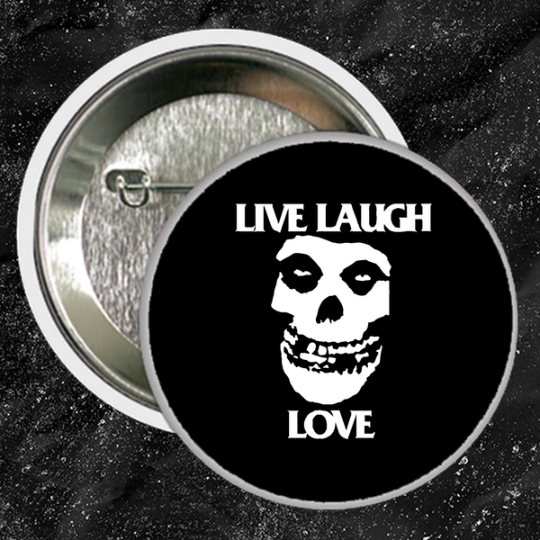 Live Laugh Love // Misfits Crimson Skull - Buttons (1, 1.5, & 2.25 Inch)