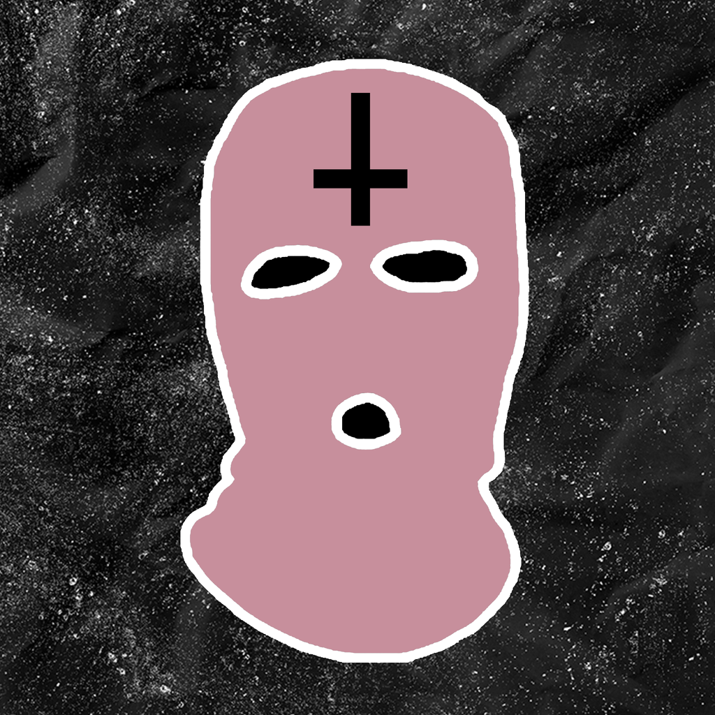 Cross - Embroidered Ski Mask