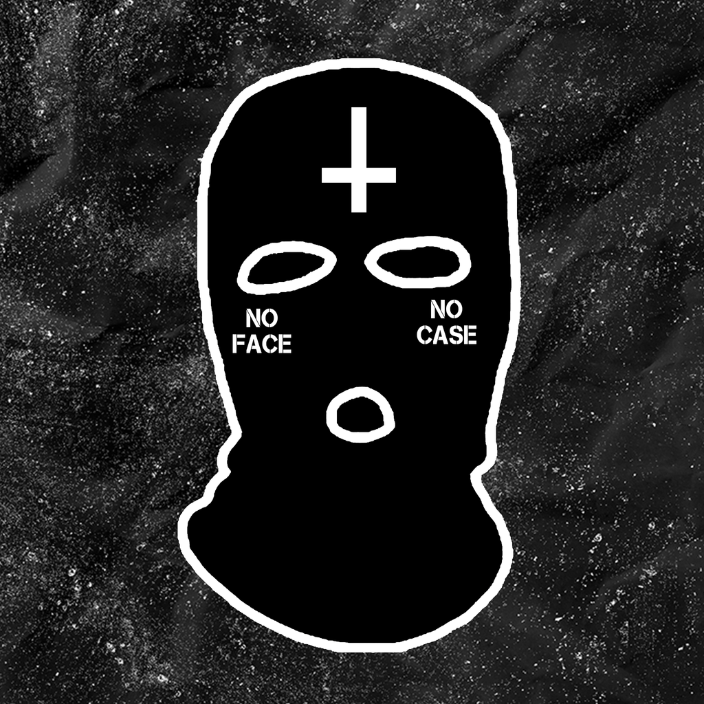 No Face No Case With Cross - Embroidered Ski Mask