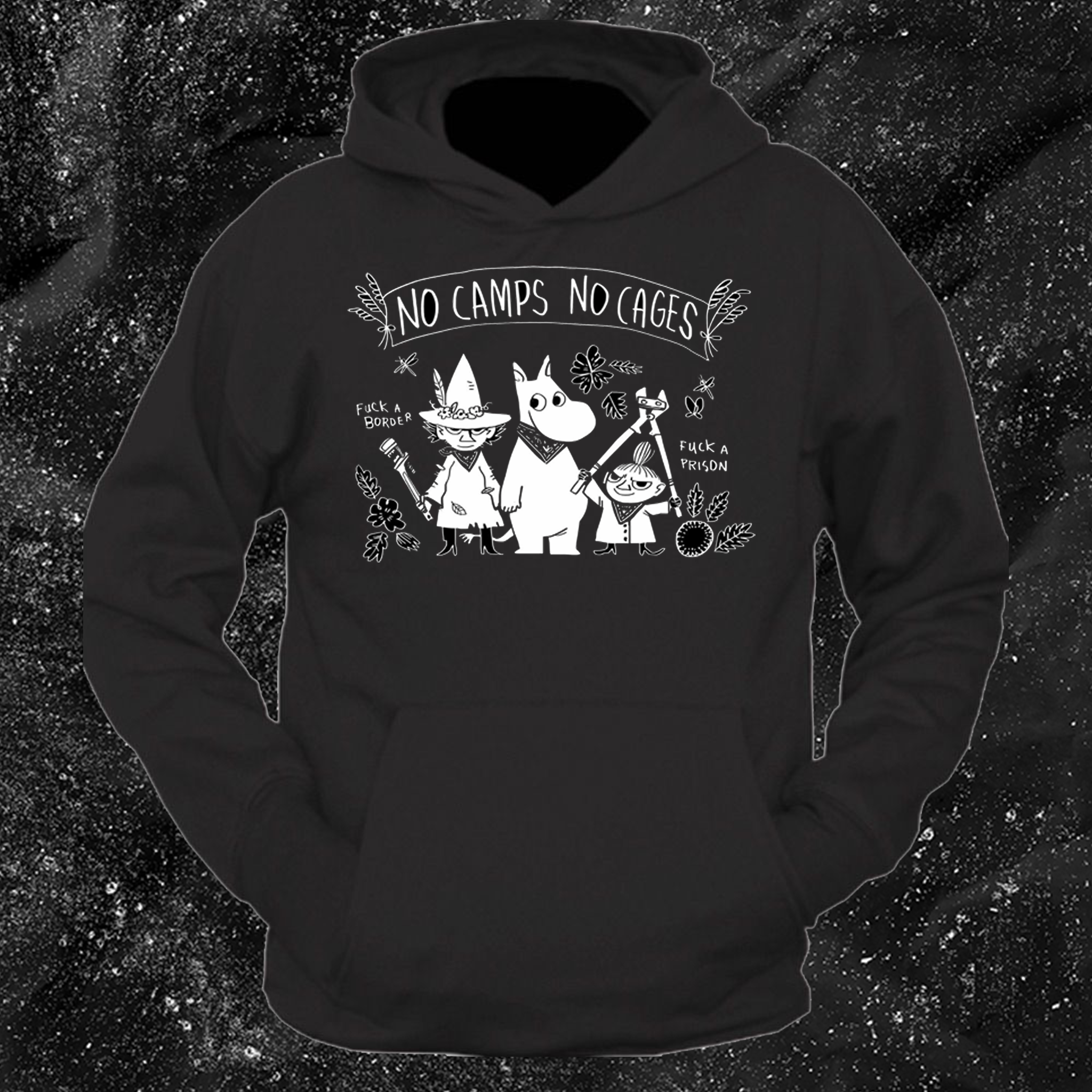 No Camps No Cages - Fuck A Border Fuck a Prison - Jonas Goonface