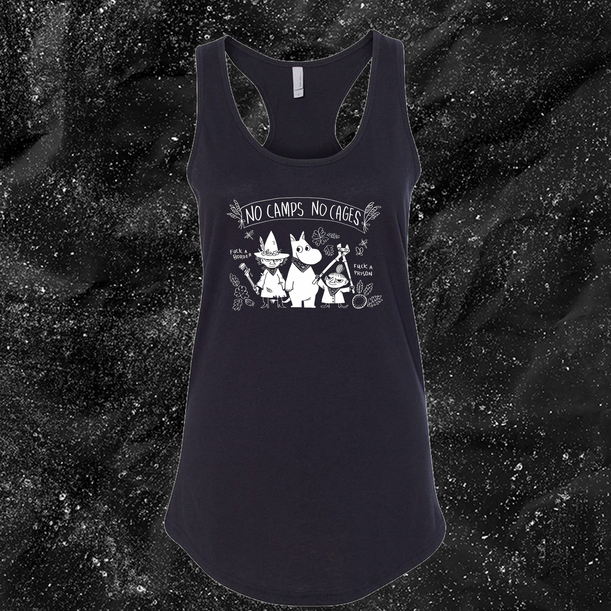 No Camps No Cages - Fuck A Border Fuck a Prison - Jonas Goonface