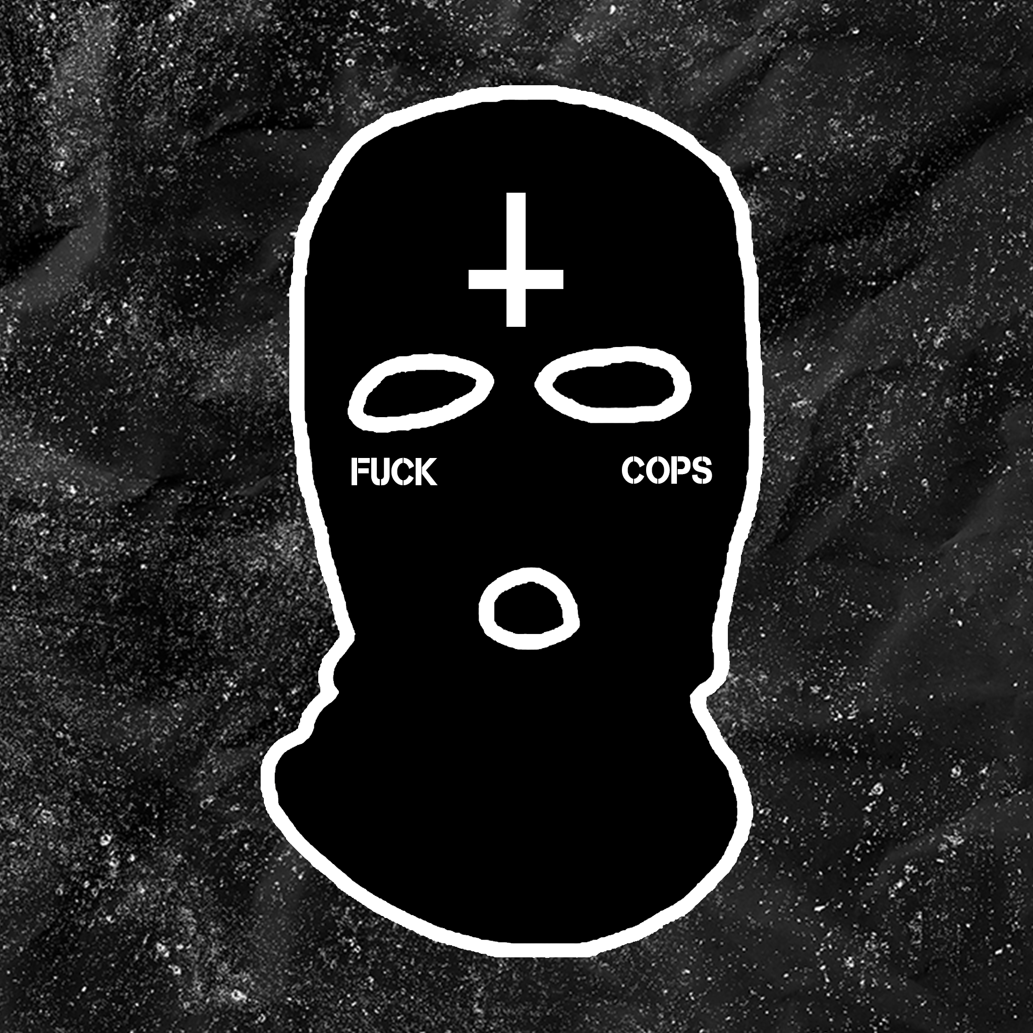 Fuck Cops With Cross - Embroidered Ski Mask