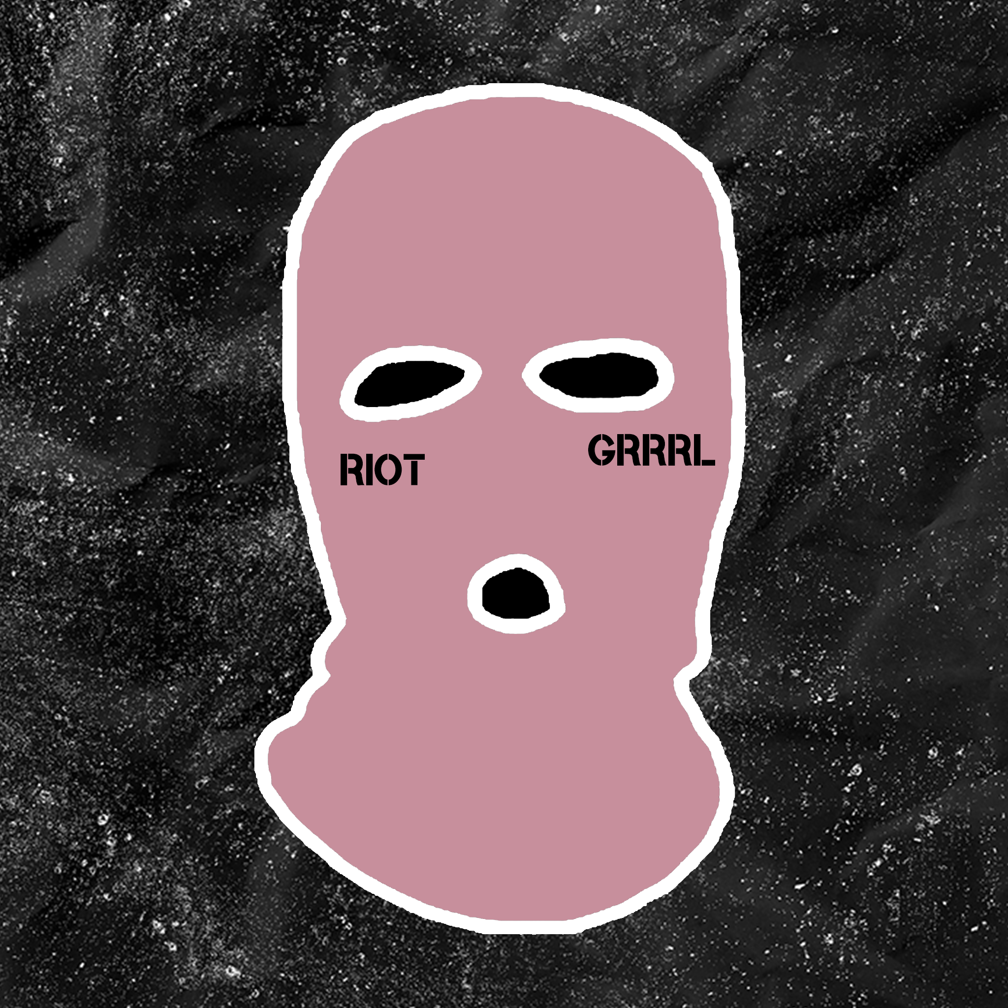 Riot Grrl - Embroidered Ski Mask