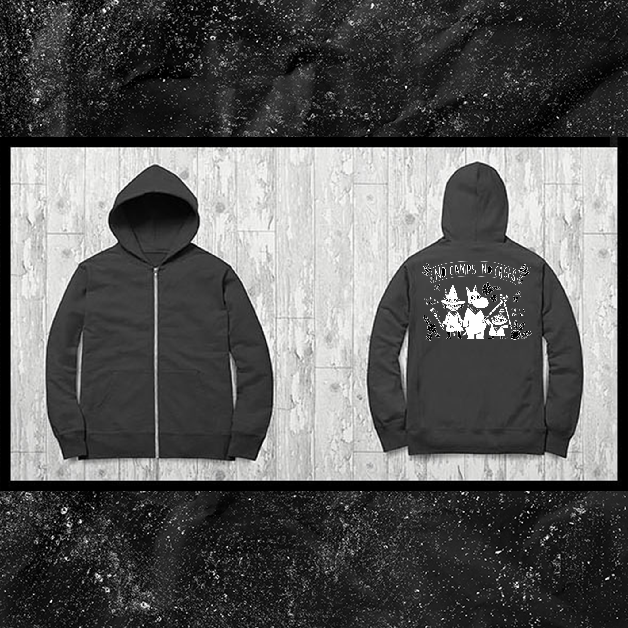 No Camps No Cages - Fuck A Border Fuck a Prison - Jonas Goonface