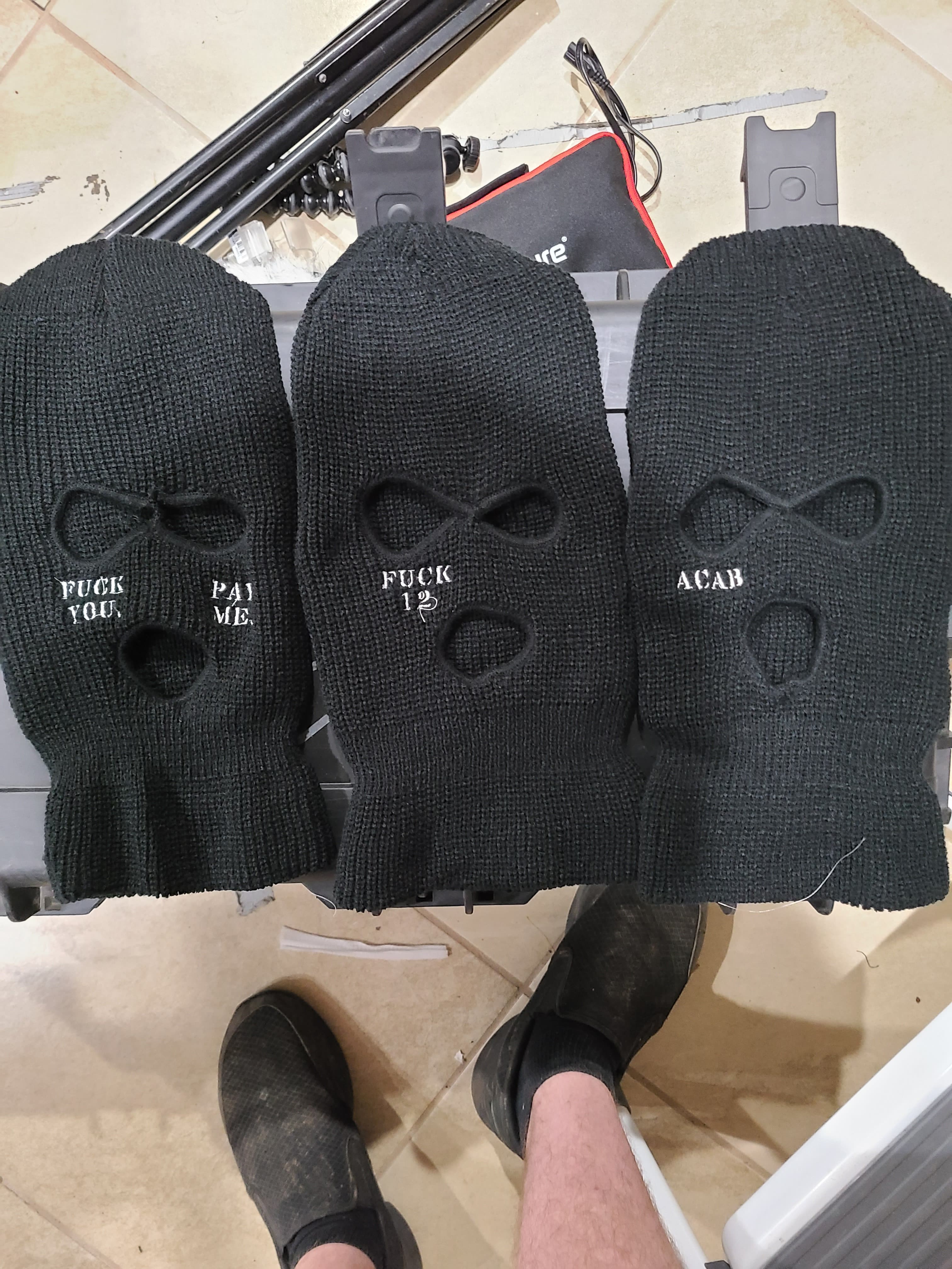 Fuck You Pay Me - Embroidered Ski Mask
