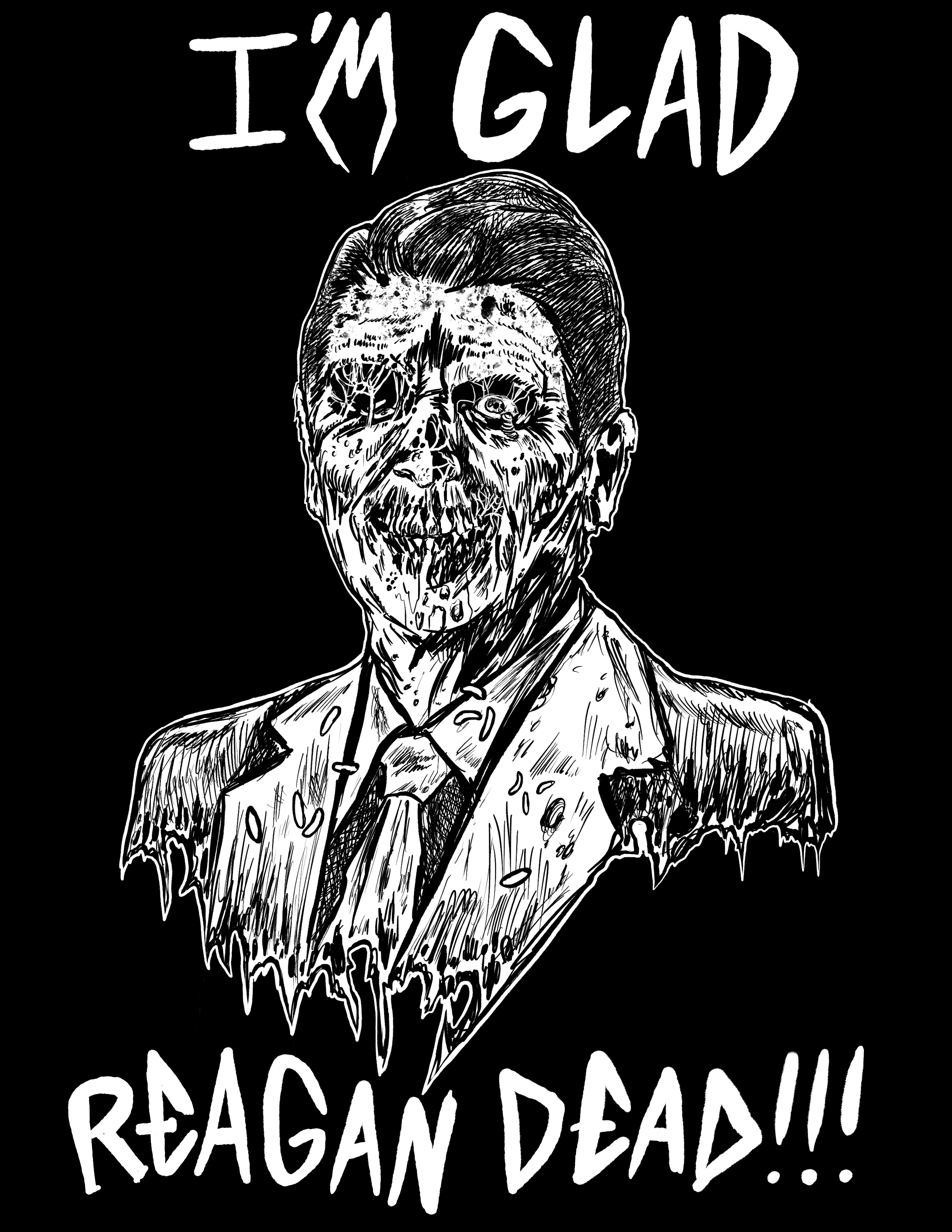 Im Glad Reagan Dead - Sticker (3X3)