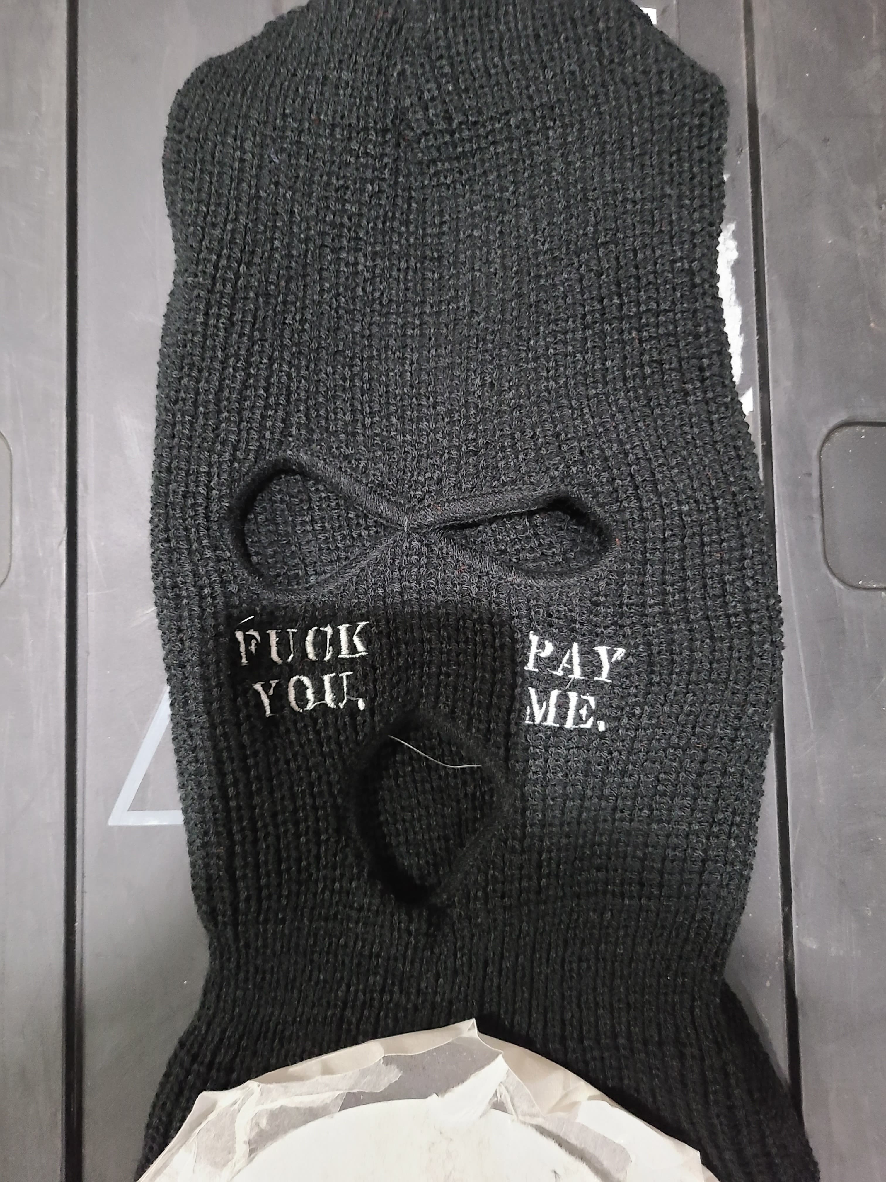Fuck You Pay Me - Embroidered Ski Mask