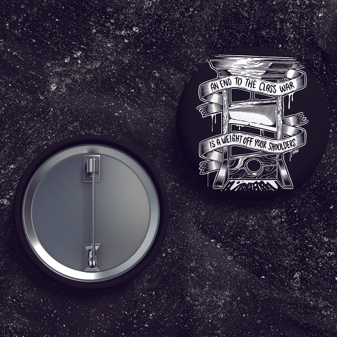 An End To The Class War Is A Weight Off Your Shoulders - Buttons (1, 1.5, & 2.25 Inch)