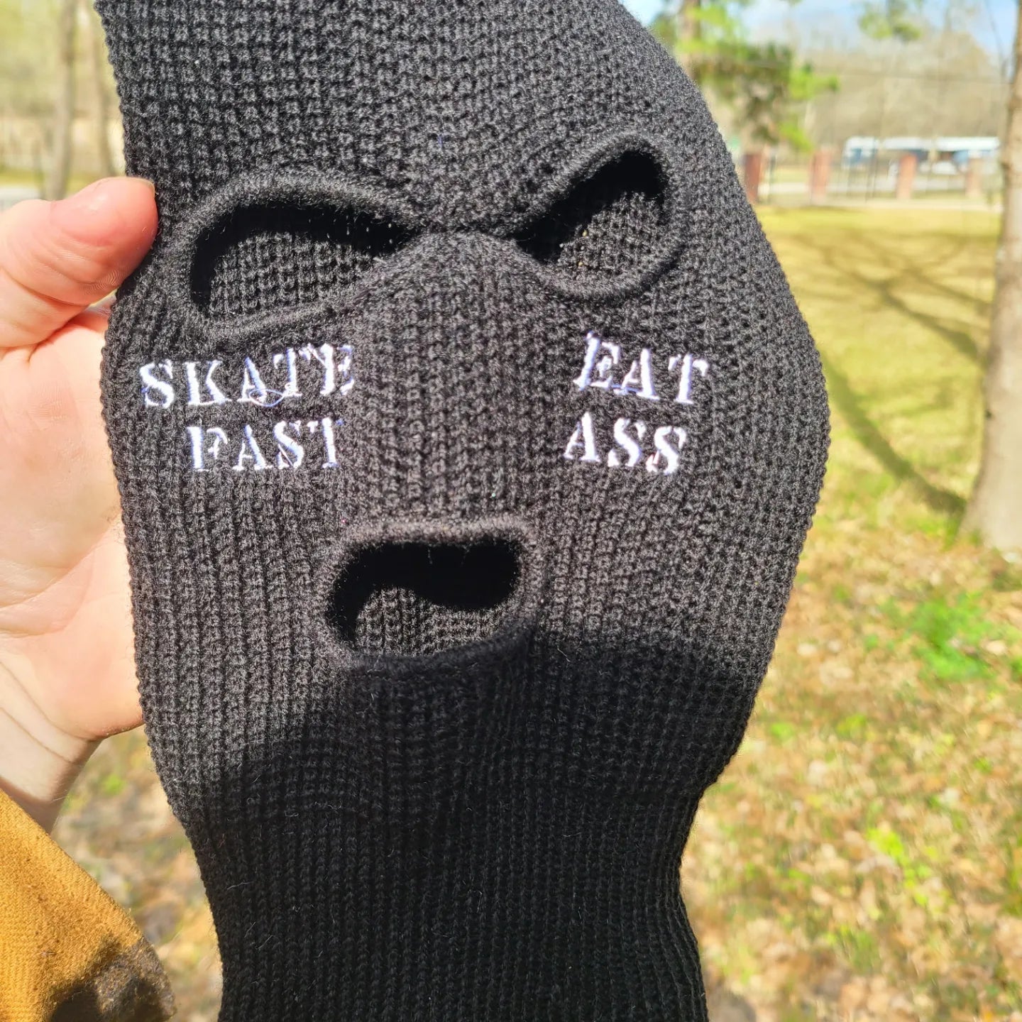 Skate Fast Eat Ass - Embroidered Ski Mask