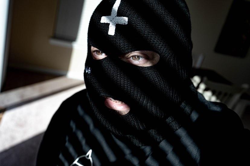 666 With Cross - Embroidered Ski Mask