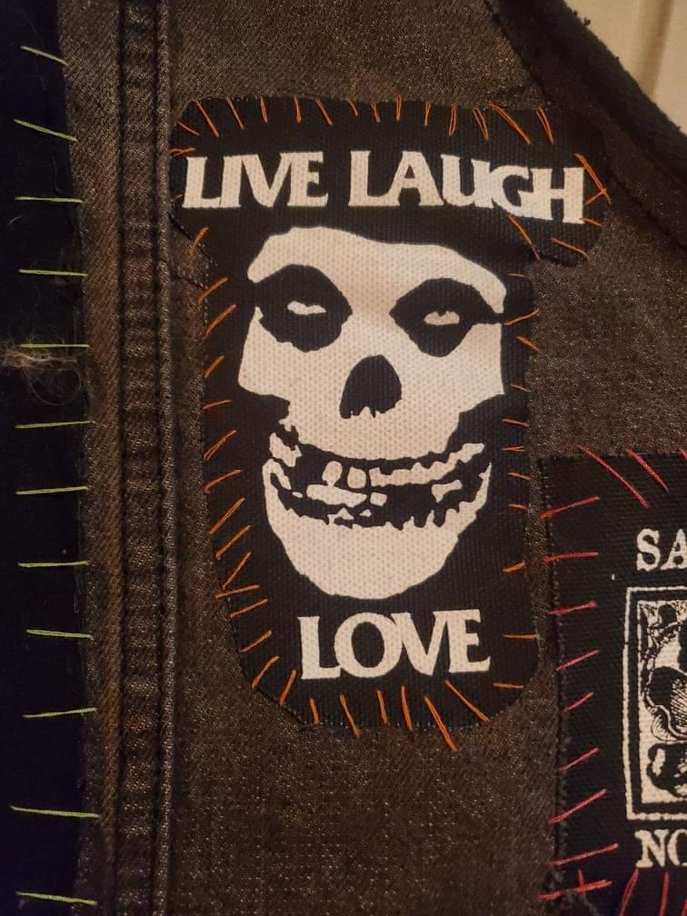 Live Laugh Love // Misfits Crimson Skull - Patch (4x4)