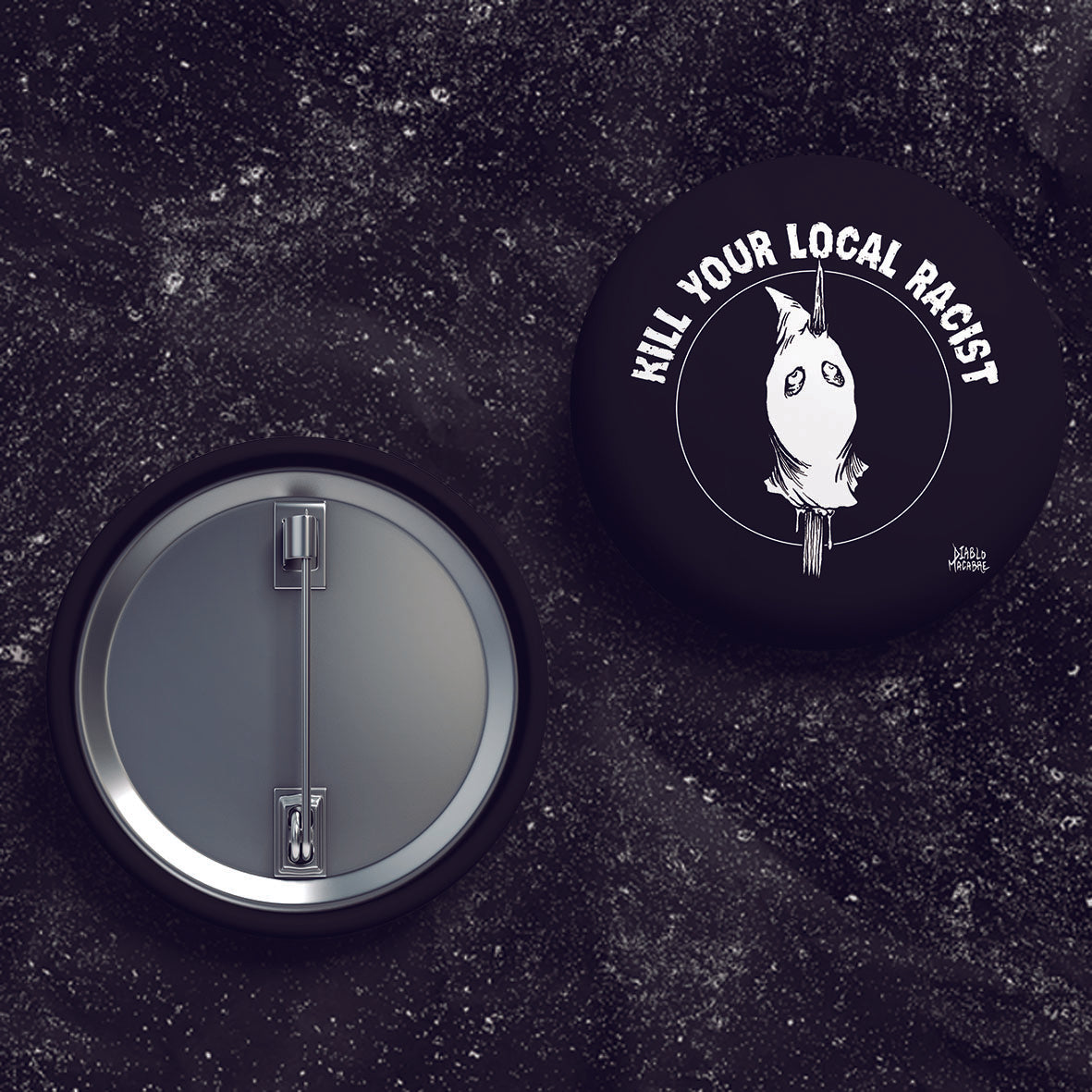 Kill Your Local Racist - Head On A Pike - Buttons (1, 1.5, & 2.25 Inch)