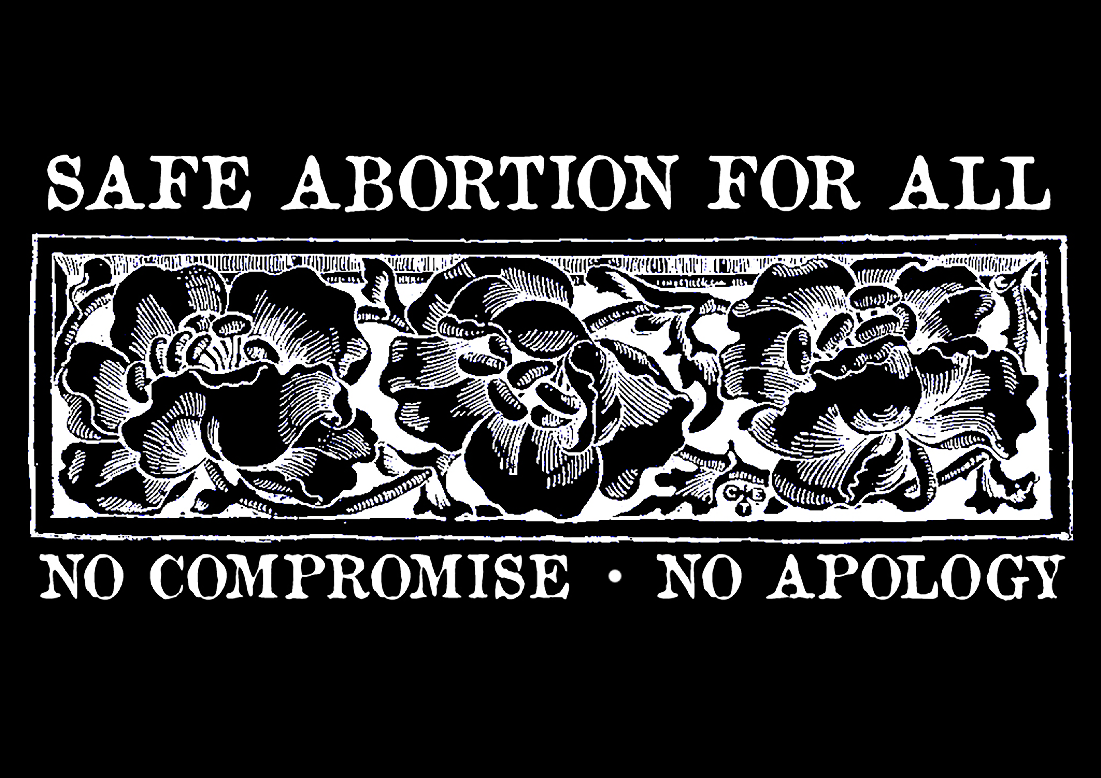 Safe Abortion for All No Compromise No Apology - Bumper Sticker (11.5X3)