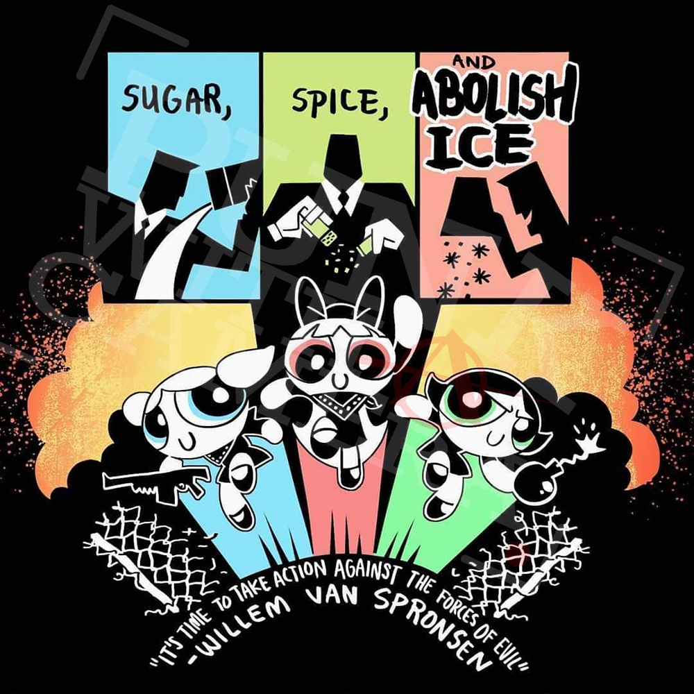 Sugar Spice & Abolish - Take Action Against The Forces Of Evil - Sticker (3X3)